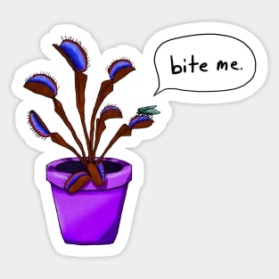 Bite Me Venus Flytrap - Purple Sticker